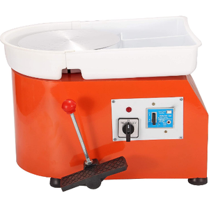 lot 59368 image: Huanyu 350W Pottery Wheel Machine 25CM 9.8 Electric Ceramic Machine Clay Making Pottery Machine with Foot Pedal Manual Speed Control for Ceramic Work Clay Art Craft DIY Clay (110V, Basin Detachable)