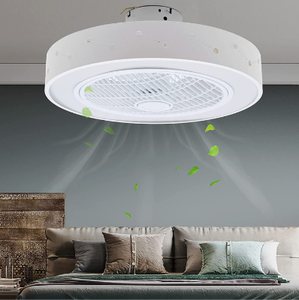 lot 59403 image: 22 7 - Blade LED Bladeless Ceiling Fan with Remote Control and Light Kit Included