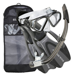 lot 59652 image: U.S. Divers U.S. Divers Adult Cozumel Mask, Seabreeze II Snorkel, ProFlex Fins, Gear Bag Set (Similar To Not Exact, See Photos )