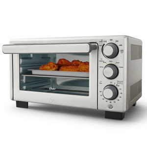 lot 60242 image: Oster Compact Countertop Oven With Air Fryer - Stainless Steel