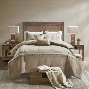 lot 60461 image: Madison Park Boone Microsuede 7-Pc. Queen Comforter Set Bedding