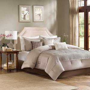 lot 60471 image: Madison Park Trinity Charmeuse 7-Pc. King Comforter Set Bedding