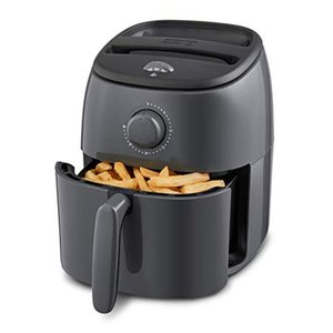 lot 60805 image: Dash DCAF200GBGY02 Tasti-Crisp Electric Air Fryer  Oven Cooker with Temperature Control, Non Stick Fry Basket, Recipe Guide  Auto Shut Off Feature, 2.6Qt, Grey