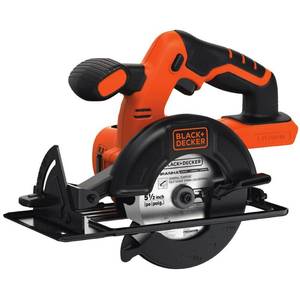 lot 60812 image: BLACKDECKER 20V Max Lithium-Ion Cordless 5.5-Inch Circular Saw, Bare Tool (No Battery), BDCCS20B