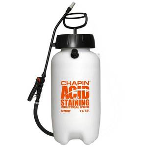 lot 60815 image: Chapin 22240XP 2 Gallon Heavy Duty Wide Mouth XP Acid Staining Poly Tank Sprayer