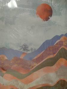 lot 1151 image: sun and tree canvas ready to hang