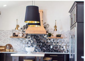 lot 1158 image: champagne gold and black sparksor 3 pendant light varies from stock photo