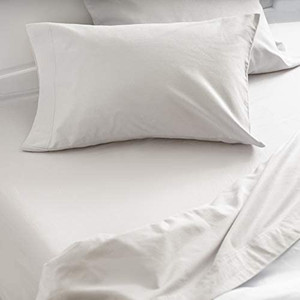 lot 1163 image: Welhome 100% Cotton Flannel Sheet Set  King Size 4 PC Luxury Bed Sheets  100% Brushed Cotton for Supreme Comfort  Lightweight  Soft Warm & Cozy  Breathable  Deep Pockets  storm grey