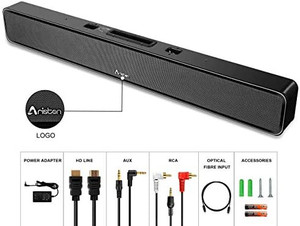 lot 1179 image: Soundbar Speaker RGB LED Light Bar with Several Colors for Perfect Sound and Entertainment System TV Wall Mount Bluetooth AUX Optical and HDMI Connection