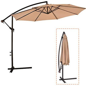 lot 1185 image: Patio Umbrella Offset 10 Hanging Umbrella Outdoor Market Umbrella D10