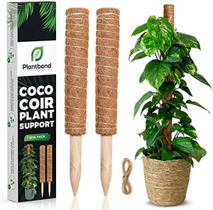 lot 1204 image: - 2Pcs 15.7�� Coir Totem Pole Pack - Moss Poles for Climbing Plants �� Plant Pole for Indoor Plants