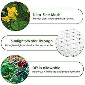 lot 1230 image: Bird Netting for Garden Protect Vegetable Plants and Fruit Trees,Plastic Trellis Netting for Against Birds, Deer,Squirrels and Other Animals,Garden Netting Pest Barrier 10x50 ft black not green