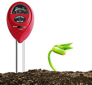 lot 1233 image: Soil Test Kit, Moisture Meter for Potted Plant, Soil pH Moisture Light Meter Soil Tester 3-in-1 for Garden Farm Lawn Indoor&Outdoor, No Battery Needed(Red, 1 Pcs