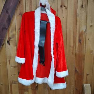 lot 5287 image: SANTA JACKET  DRESS WITH BELT AND HAT  APPEARS SMALL