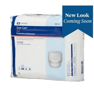 lot 8026 image: Cardinal 16253101 Sure Care Plus Adult Heavy Absorbent Underwear, White - Extra Large - Pack of 14