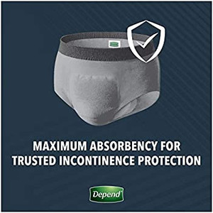 lot 8031 image: Depend Real Fit Incontinence Underwear for Men, Maximum Absorbency, Disposable, SmallMedium, Grey, 28 Count (Packaging May Vary