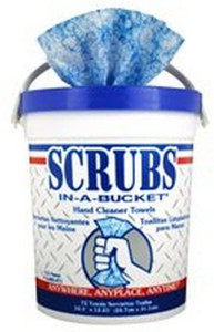 lot 8036 image: ITW Dymon SCRUBS Hand Cleaner Towels 120 wipes