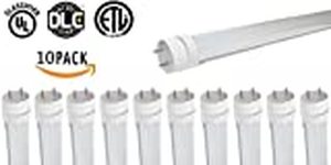 lot 27518 image: Sunco Lighting 10 Pack T8 LED 4FT Tube Light Bulbs Ballast Bypass Fluorescent Replacement, 4000K frosted, 18W, Retrofit, Single Ended Power (SEP), Commercial Grade �� UL, DLC