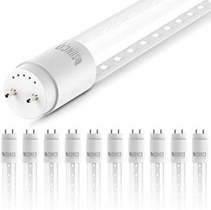 lot 27519 image: Sunco Lighting 10 Pack T8 LED 4FT Tube Light Bulbs Ballast Bypass Fluorescent Replacement, 4000K Cool White, 18W, Clear Cover, Retrofit, Single Ended Power (SEP), Commercial Grade �� UL, DLC