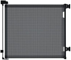 lot 27543 image: EasyBaby Products Indoor Outdoor Retractable Baby Gate, fits opening 33cm-180cm 100CM Tall,, Black