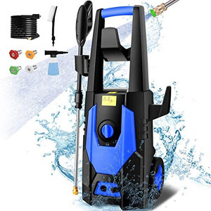 lot 27547 image: mrliance Electric Pressure Washer 1.8GPM Power Washer 1600W High Pressure Washer Cleaner Machine with 4 Interchangeable Nozzle & Hose Reel, Best for Cleaning Patio, Garden,Yard