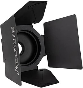 lot 27548 image: Aputure F10 Barn Doors with Bowens Mount for Aputure 120D300D300X600D600X, F10 Fresnel Zoom Lens
