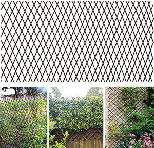 lot 27563 image: GLANT Lattice Fence Willow Expandable Plant Climbing Lattices Trellis Fence,Open Screen Willow Fencing,Willow Expandable Trellis Fence (1)