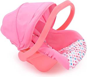 lot 27564 image: KOOKAMUNGA KIDS Baby Doll Car Seat & Carrier  Adjustable Canopy  Movable Handle  Safety Harness & Adjustable Straps  Soft Padded Headrest