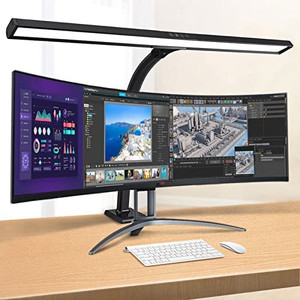 lot 27565 image: PHIVE LED Desk Lamp, Architect Clamp Task Table Lamp, 20W Super Bright Extra Wide Area Drafting Work Light, 4 Color Modes, 5 Brightness Levels - Great for Workbench, Office, Studio, Reading, Monitor