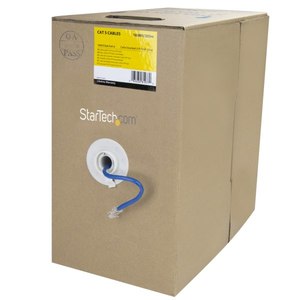 lot 27576 image: StarTech.com 1000 ft Bulk Cat 5e Ethernet Cable - Stranded - Blue - Bulk Ethernet Cable - Blue Cat 5 Wire - 1000ft (WIRRJ45BLRL) - Patch cable - RJ-45 (M) to RJ-45 (M) - 1000 ft - UTP - CAT 5e - stranded - blue - for PN USB2004EXTV, USB2G4LEXT2, USB2G4L