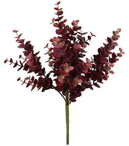 lot 27599 image: Vickerman Everyday 13 Artificial Burgundy Jade Leaf - Faux Indoor Plant Spray - Greenery For Home Or Office Decor