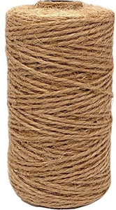 lot 36155 image: Jute String 328 Feet 1 mm 2 ply Durable Natural Jute Rope Twine for Arts Crafts Mason Jars Knife Handle Wrapping Wedding Decorations Home Gardening Durable Packing String for Gifts Presents