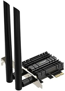 lot 36157 image: EDUP PCI-E WiFi 6 Network Card AX1800Mbps Bluetooth 5.2 Heat Sink 802.11AX 2.4Ghz5.8Ghz Wireless PCIe Network Wi-Fi 6 Card PCI Express WiFi Adapters 6dBi Dual Band Antenna for Windows 10 64-bit