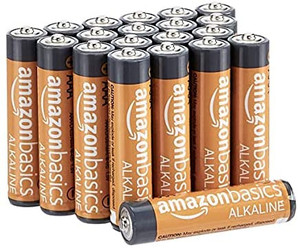 lot 36201 image: Amazon Basics 20 Pack AAA High-Performance Alkaline Batteries, 10-Year Shelf Life, Easy to Open Value Pack