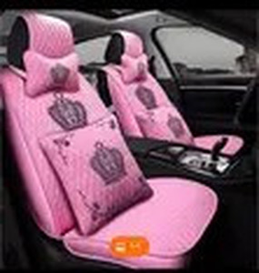 lot 36223 image: Zifengling Breathable Pu Leather Car Seat Cover for Girl&Women Universal Car Seat Cover Fits Most Cars (Volvo,Ford,Maxima,Cadenza,BMW,SUV) (Pink)