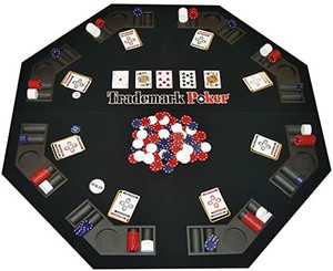 lot 36246 image: Trademark Poker Texas Traveller Table Top & Chip Travel Set