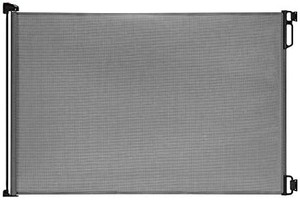 lot 36252 image: EasyBaby Products Indoor Outdoor Retractable Baby Gate, 33 Tall, Extends up to 55 Wide, Grey