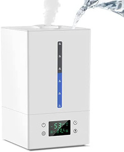 lot 36298 image: 6L Humidifiers for Bedroom Large Room, Cool Mist Humidifiers for Baby Nursery Plants with Essential Oils Diffuser, 360° Rotatable Nozzle, Auto-Shut Off, Top Fill Quiet Ultrasonic Smart Control with Humidifier, Easy to Clean