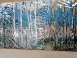 lot 36318 image: Large Tree Canvas Painting 29.5�59