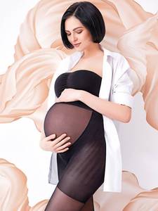 lot 39486 image: Giulia Mama 20 Nero maternity stockings