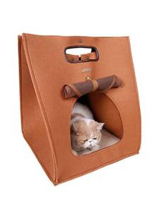 lot 39557 image: Small Pet Dog Cat Multi-function Natural Felt Cloth Pet For Outdoor Carrier Handbag Bed
