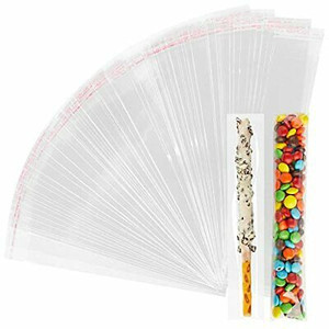 lot 39562 image: 300Pcs Clear Plastic Pretzel Rod Bags, 2 X 11 Inches Self Sealing Cellophane Bag candy not included