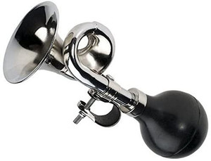 lot 39566 image: Coolrunner Classic Clown Bugle Horn Metal Bike Horn Bicycle Bell for Vehicles Golf Cart