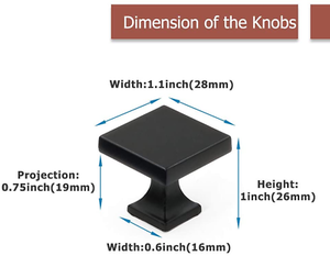 lot 39575 image: Black Cabinet Knobs Black Cabinet Hardware 10 Pack - LS6785BK Goldenwarm Drawer