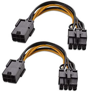 lot 39576 image: Cable Matters 2-Pack 6 Pin to 8 Pin PCIe Adapter Power Cable - 4 Inches