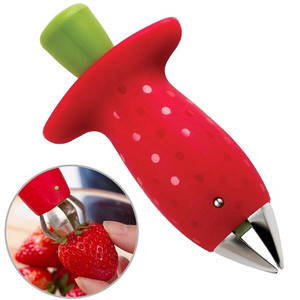 lot 39582 image: Tomato Stalks Fruit Strawberry Stem Leaves Remover Fruits Slicer Huller Corer Kitchen Tool Kitchen Bar Supplies