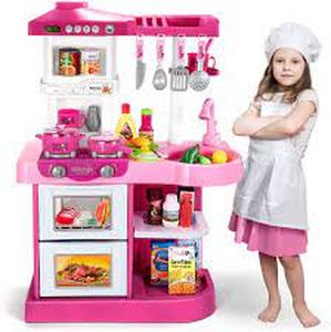 lot 33941 image: Temi little chef play kitchen missing some food