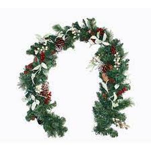 lot 33948 image: 2- 6 foot Christmas garland with lights