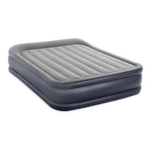 lot 3115 image: Intex Dura Beam Deluxe Pillow Raised Airbed Mattress with Built In Pump, Queen