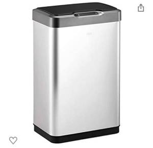 lot 3121 image: EKO Mirage-T 50 Liter  13.2 Gallon Touchless Rectangular Motion Sensor Trash Can,
